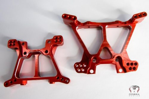 CR Blue Aluminum Shock Towers for Traxxas Slash 4x4, Stampede, Hoss