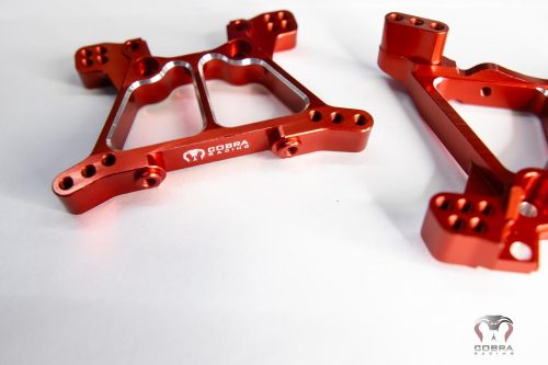 CR Blue Aluminum Shock Towers for Traxxas Slash 4x4, Stampede, Hoss