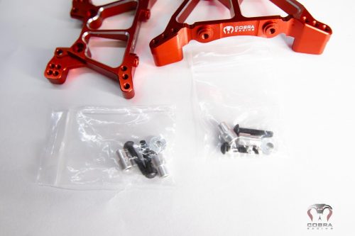 CR Blue Aluminum Shock Towers for Traxxas Slash 4x4, Stampede, Hoss