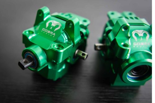 CR Green Complete Differential Set (F+R) for Traxxas 4x4 Slash, Rustler and more