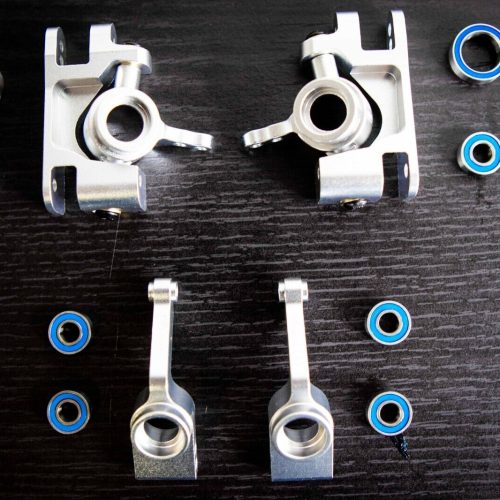 Cobra Racing Chrome Traxxas Knuckle Set for Traxxas 4x4 Slash, Rustler, and more