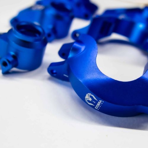 Navy Blue Aluminum Knuckle Set for Arrma Senton, Granite & More