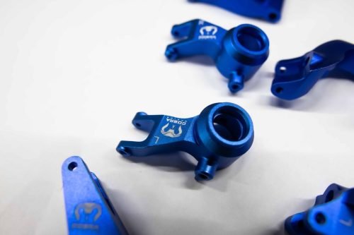 Navy Blue Aluminum Knuckle Set for Arrma Senton, Granite & More