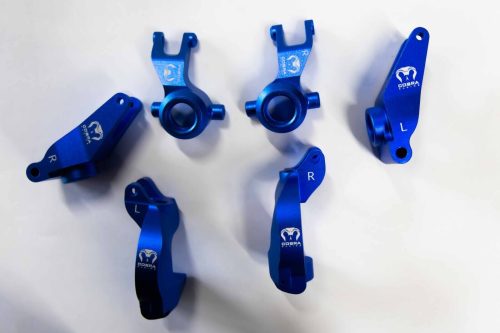 Navy Blue Aluminum Knuckle Set for Arrma Senton, Granite & More