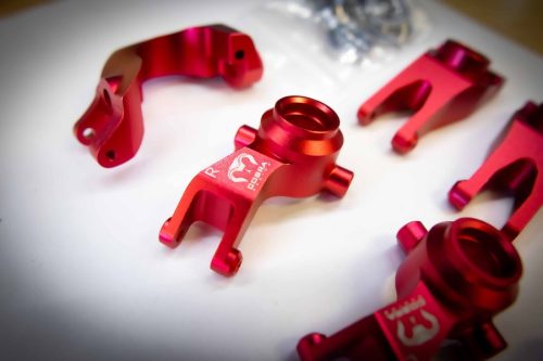 Ruby Red Aluminum Knuckle Set for Arrma Senton, Granite & More