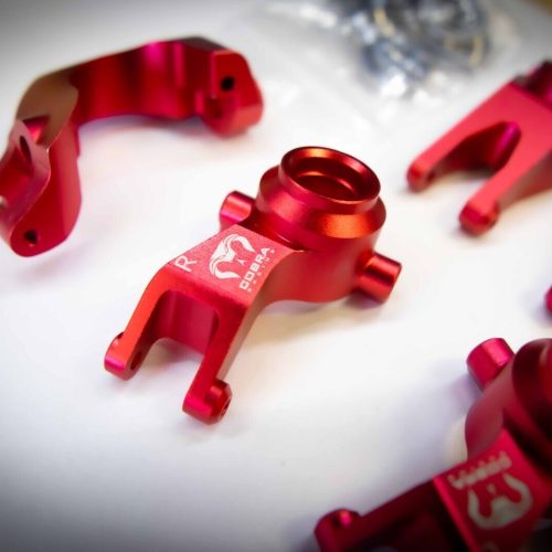 Ruby Red Aluminum Knuckle Set for Arrma Senton, Granite & More