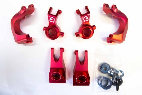 Ruby Red Aluminum Knuckle Set for Arrma Senton, Granite & More
