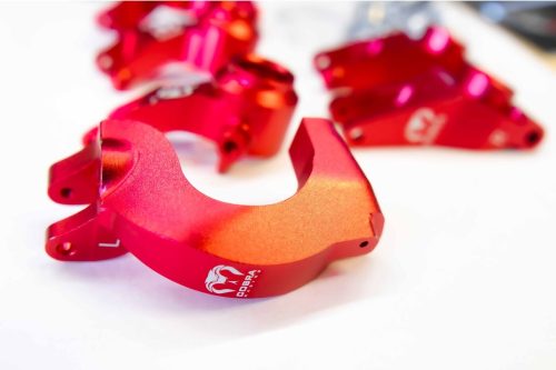 Ruby Red Aluminum Knuckle Set for Arrma Senton, Granite & More