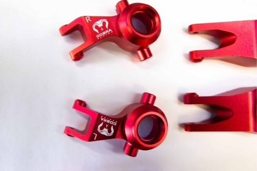Ruby Red Aluminum Knuckle Set for Arrma Senton, Granite & More