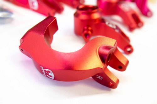Ruby Red Aluminum Knuckle Set for Arrma Senton, Granite & More