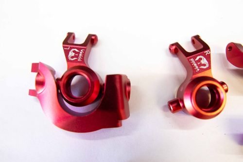 Ruby Red Aluminum Knuckle Set for Arrma Senton, Granite & More