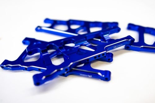 CR (F + R) Blue Aluminum A-Arms For Traxxas Slash 4x4, Rustler, Stampede