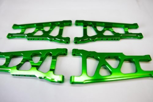 CR (F + R) Green Aluminum A-Arms For Traxxas Slash 4x4, Rustler, Stampede