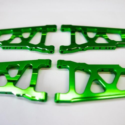 CR (F + R) Green Aluminum A-Arms For Traxxas Slash 4x4, Rustler, Stampede