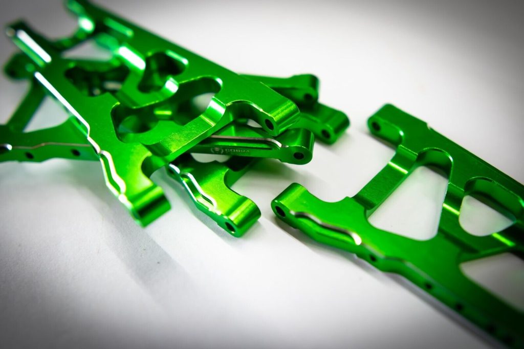 CR (F + R) Green Aluminum A-Arms For Traxxas Slash 4x4, Rustler, Stampede