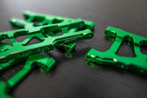 CR (F + R) Green Aluminum A-Arms For Traxxas Slash 4x4, Rustler, Stampede