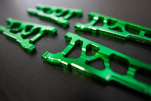 CR (F + R) Green Aluminum A-Arms For Traxxas Slash 4x4, Rustler, Stampede