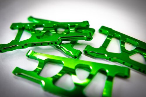 CR (F + R) Green Aluminum A-Arms For Traxxas Slash 4x4, Rustler, Stampede