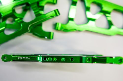 CR (F + R) Green Aluminum A-Arms For Traxxas Slash 4x4, Rustler, Stampede