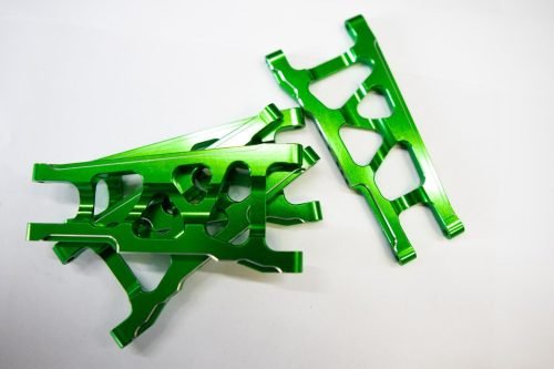 CR (F + R) Green Aluminum A-Arms For Traxxas Slash 4x4, Rustler, Stampede