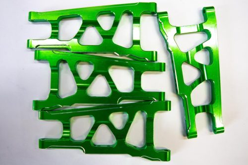 CR (F + R) Green Aluminum A-Arms For Traxxas Slash 4x4, Rustler, Stampede