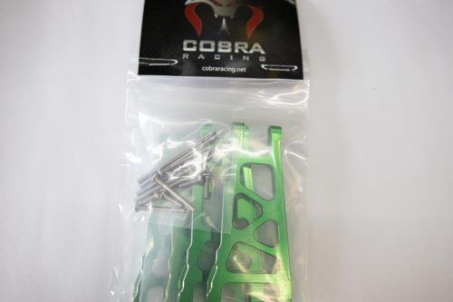 CR (F + R) Green Aluminum A-Arms For Traxxas Slash 4x4, Rustler, Stampede