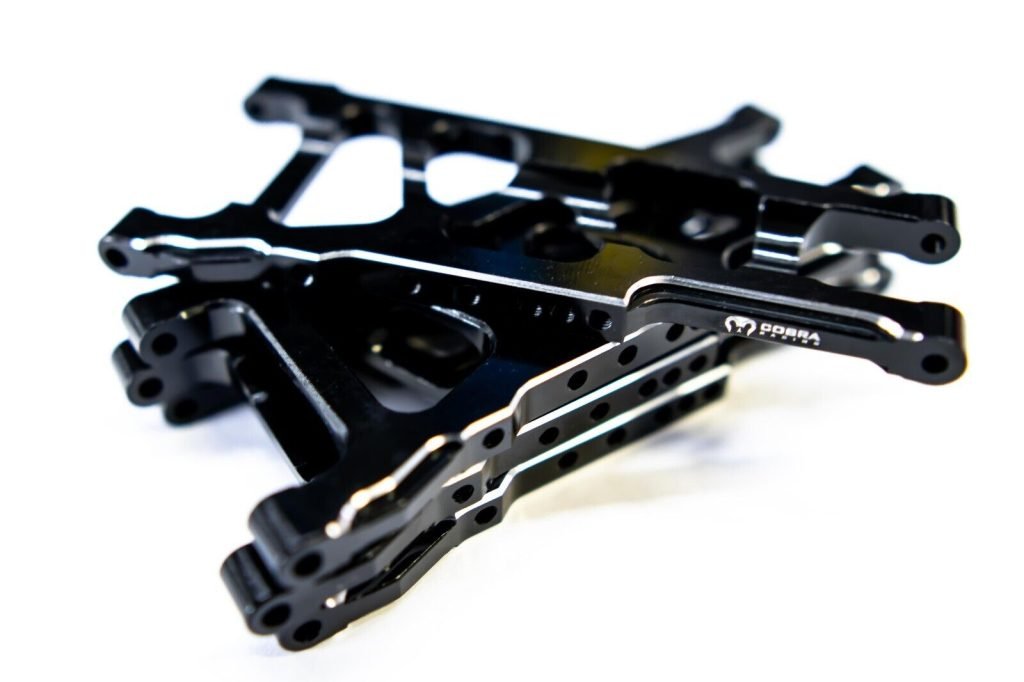 CR (F + R) Black Aluminum A-Arms For Traxxas Slash 4x4, Rustler, Stampede