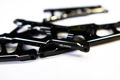 CR (F + R) Black Aluminum A-Arms For Traxxas Slash 4x4, Rustler, Stampede