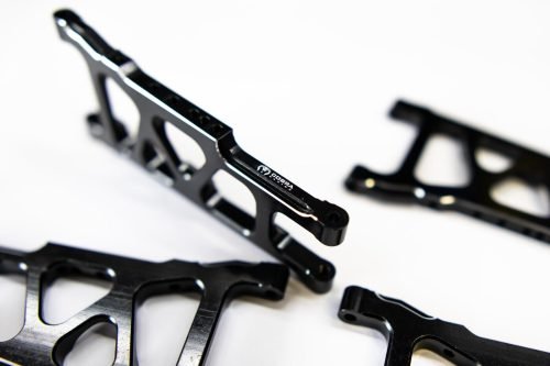 CR (F + R) Black Aluminum A-Arms For Traxxas Slash 4x4, Rustler, Stampede