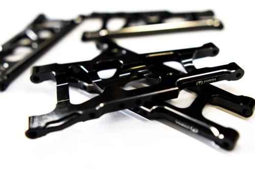 CR (F + R) Black Aluminum A-Arms For Traxxas Slash 4x4, Rustler, Stampede