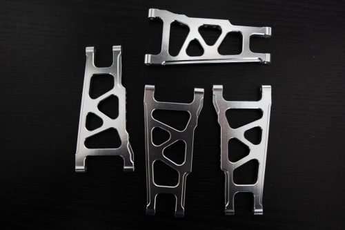 CR (F + R) Chrome Aluminum A-Arms For Traxxas Slash 4x4, Rustler, Stampede