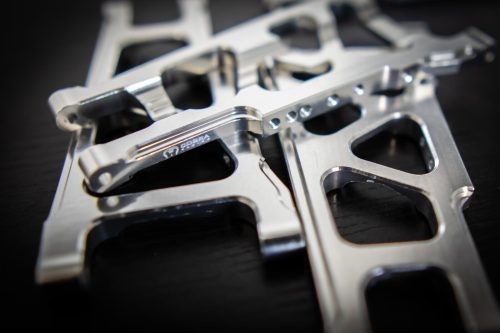 CR (F + R) Chrome Aluminum A-Arms For Traxxas Slash 4x4, Rustler, Stampede