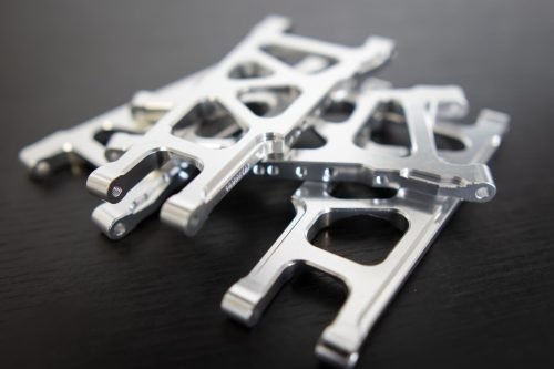 CR (F + R) Chrome Aluminum A-Arms For Traxxas Slash 4x4, Rustler, Stampede