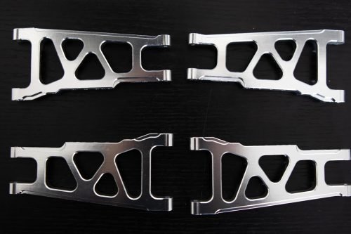 CR (F + R) Chrome Aluminum A-Arms For Traxxas Slash 4x4, Rustler, Stampede