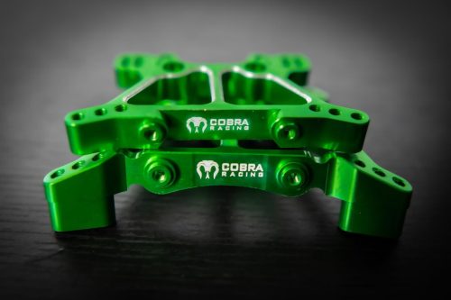 CR Green Aluminum Shock Towers for Traxxas 4x4 Slash, Stampede, Hoss