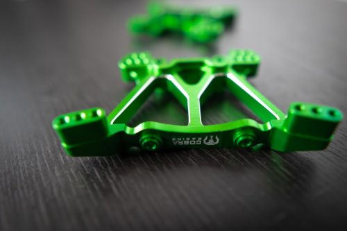 CR Green Aluminum Shock Towers for Traxxas 4x4 Slash, Stampede, Hoss