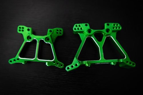 CR Green Aluminum Shock Towers for Traxxas 4x4 Slash, Stampede, Hoss