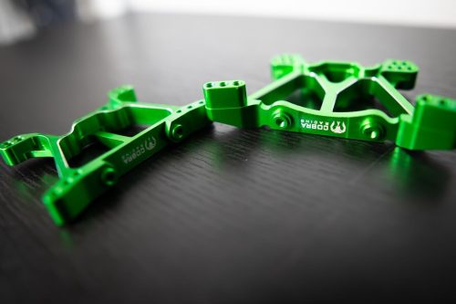 CR Green Aluminum Shock Towers for Traxxas 4x4 Slash, Stampede, Hoss