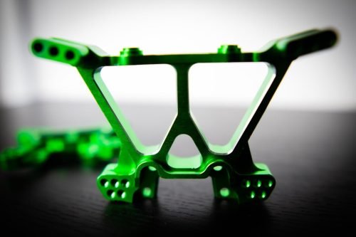 CR Green Aluminum Shock Towers for Traxxas 4x4 Slash, Stampede, Hoss