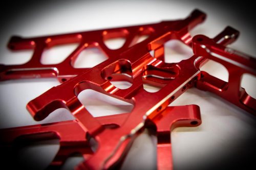 CR (F + R) Red Aluminum A-Arms For Traxxas Slash 4x4, Rustler, Stampede