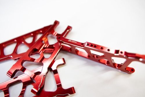 CR (F + R) Red Aluminum A-Arms For Traxxas Slash 4x4, Rustler, Stampede