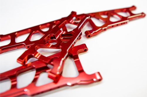 CR (F + R) Red Aluminum A-Arms For Traxxas Slash 4x4, Rustler, Stampede