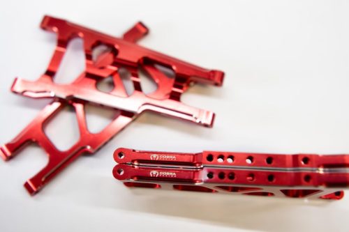CR (F + R) Red Aluminum A-Arms For Traxxas Slash 4x4, Rustler, Stampede