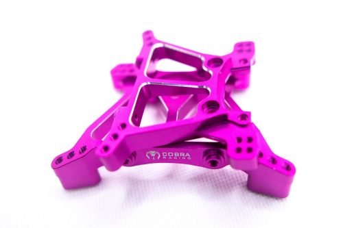 CR Pink Aluminum Shock Towers for Traxxas 4x4 Slash, Stampede, Hoss