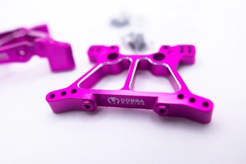 CR Pink Aluminum Shock Towers for Traxxas 4x4 Slash, Stampede, Hoss