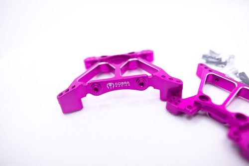 CR Pink Aluminum Shock Towers for Traxxas 4x4 Slash, Stampede, Hoss