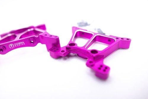 CR Pink Aluminum Shock Towers for Traxxas 4x4 Slash, Stampede, Hoss