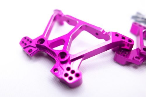 CR Pink Aluminum Shock Towers for Traxxas 4x4 Slash, Stampede, Hoss