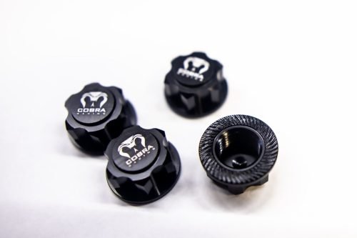 Cobra Racing 17mm Hex Wheel Nut Set – Black Aluminum
