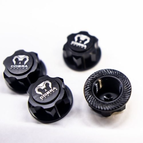 Cobra Racing 17mm Hex Wheel Nut Set – Black Aluminum